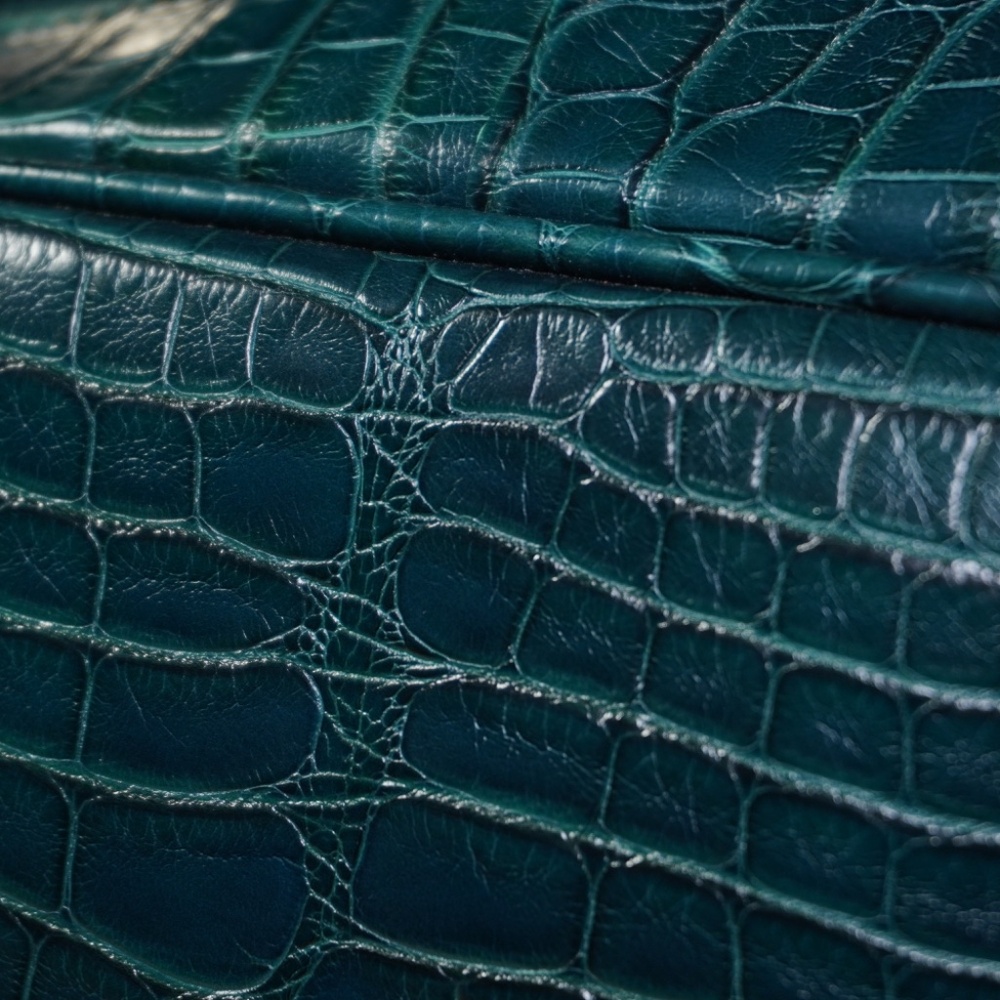 Ralph Lauren Purple Label Alligator Briefcase Emerald OS Brand New - Picture 4 of 16